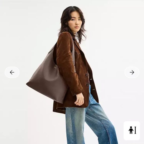 NWOT Coach Brooklyn Shoulder Bag 39 - Dark Stone (Biggest Size) - Picture 7 of 7